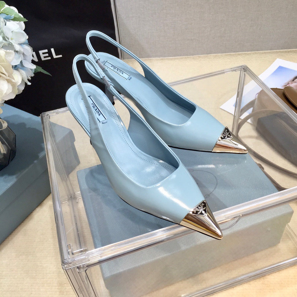 SE1163 PD Brushed Leather Slingback Pumps / Size4-11