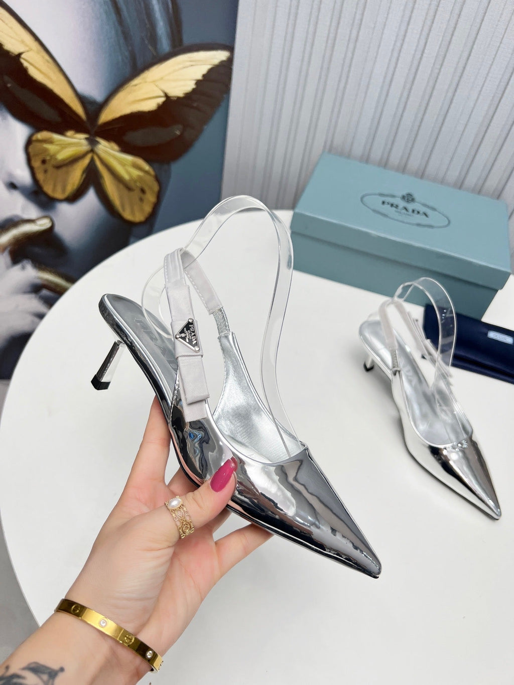 SE1145 PD Leather Slingback Pumps 50mm / Size5-10