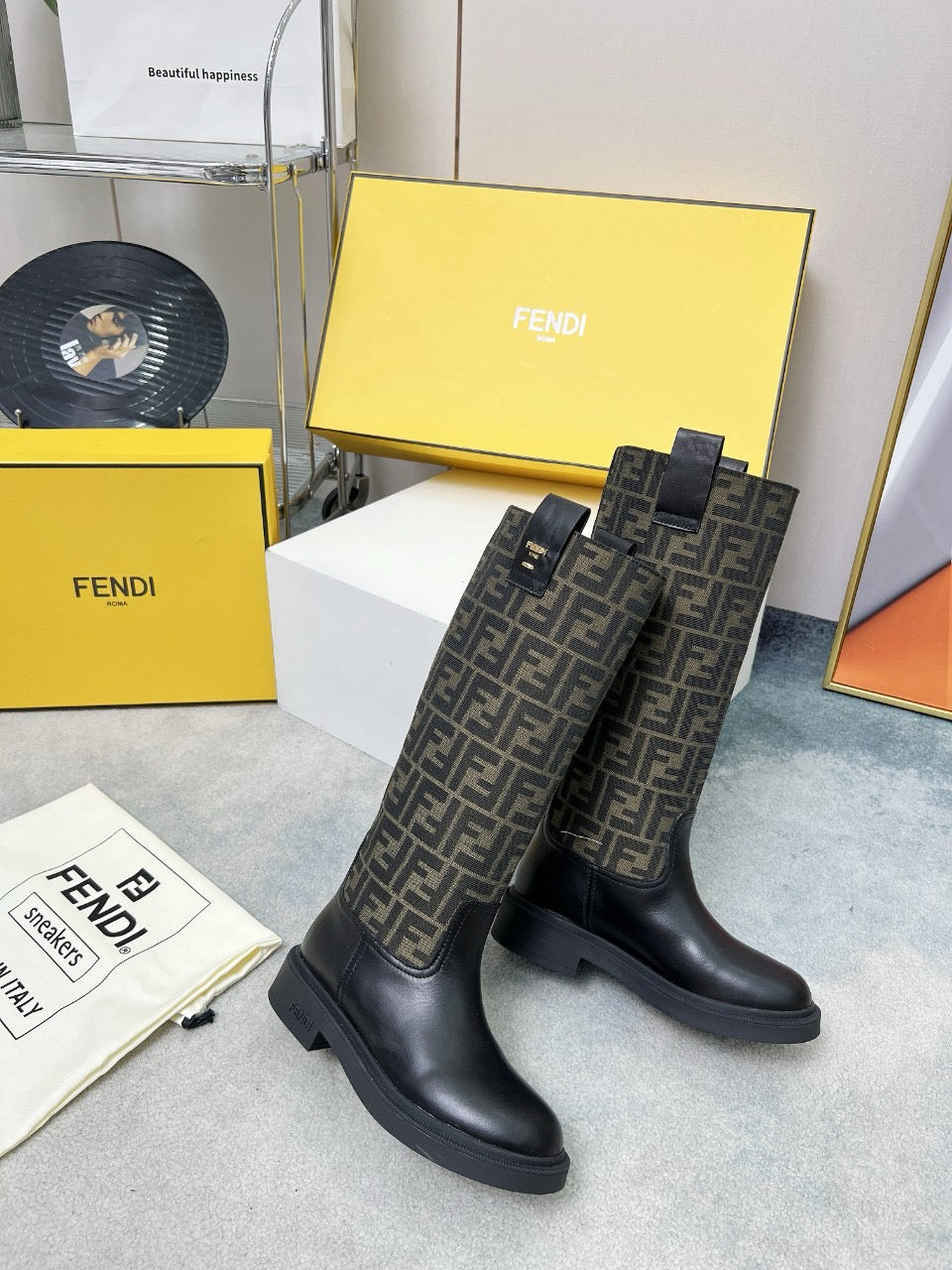 SE1497 Fendi Filo Boots / Size5-11