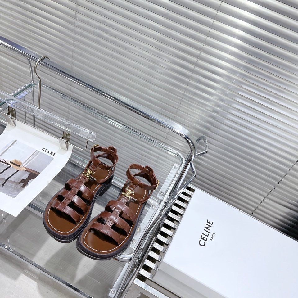 SE1161 Celine Clea Triomphe Gladiatop Chunky Sandal / Size5-10