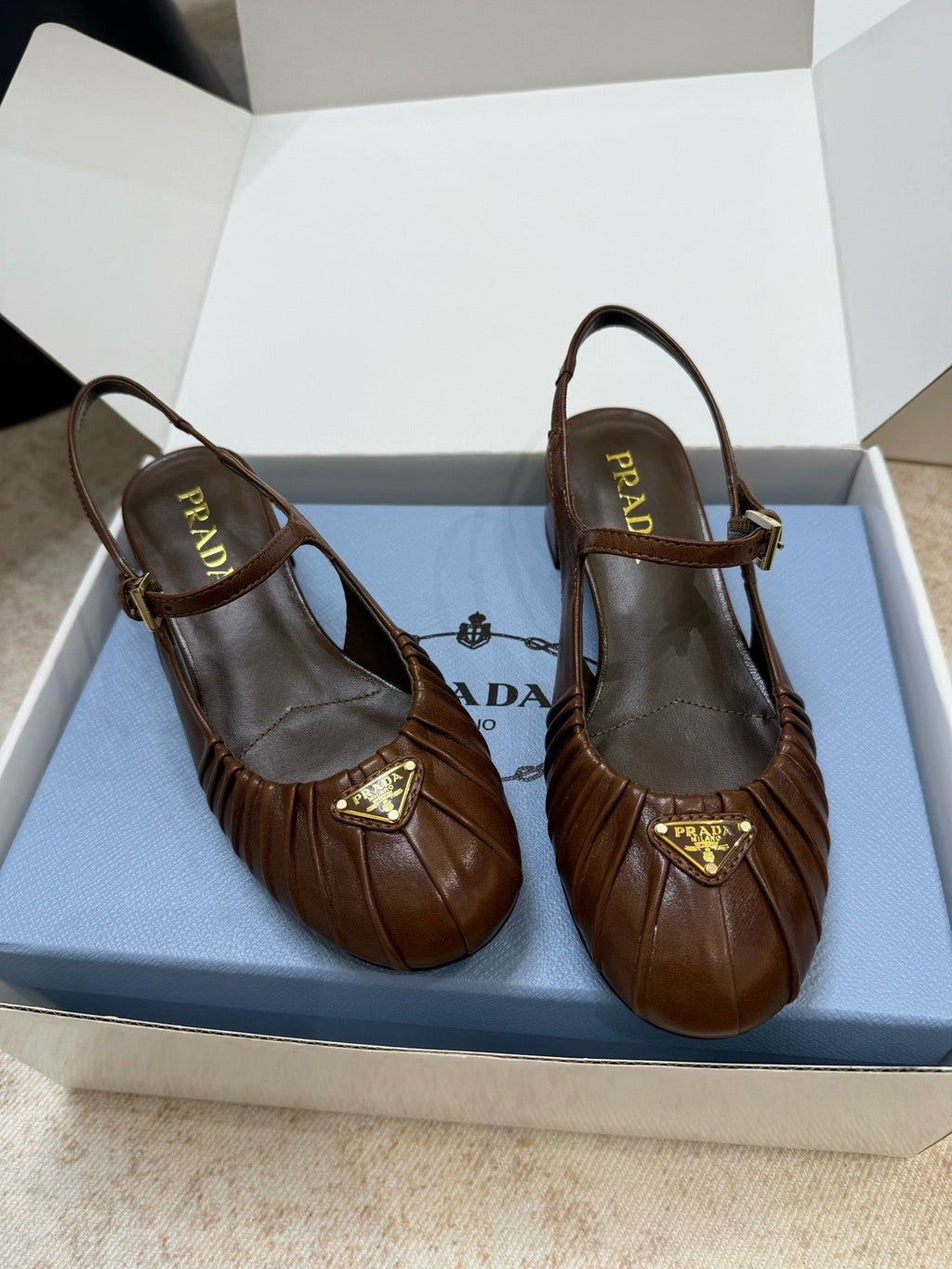 SE1741 Prada Nappa Leather Ballerinas / Size5-11