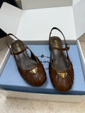 SE1741 Prada Nappa Leather Ballerinas / Size5-11