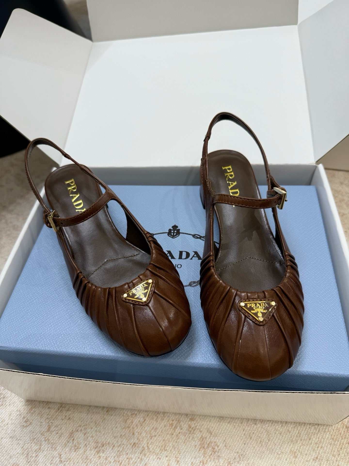 SE1741 Prada Nappa Leather Ballerinas / Size5-11