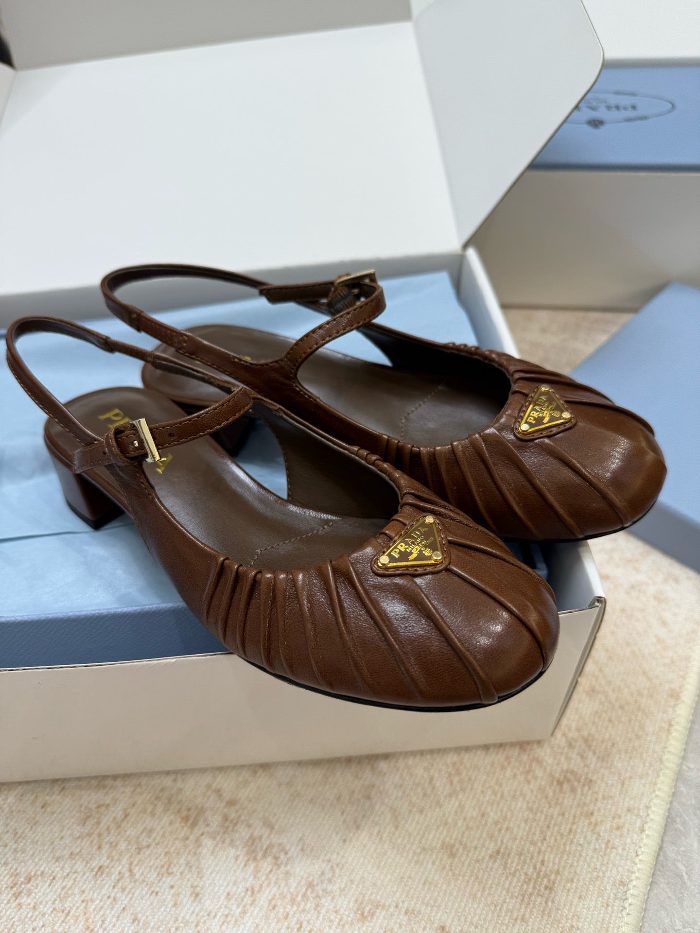 SE1741 Prada Nappa Leather Ballerinas / Size5-11