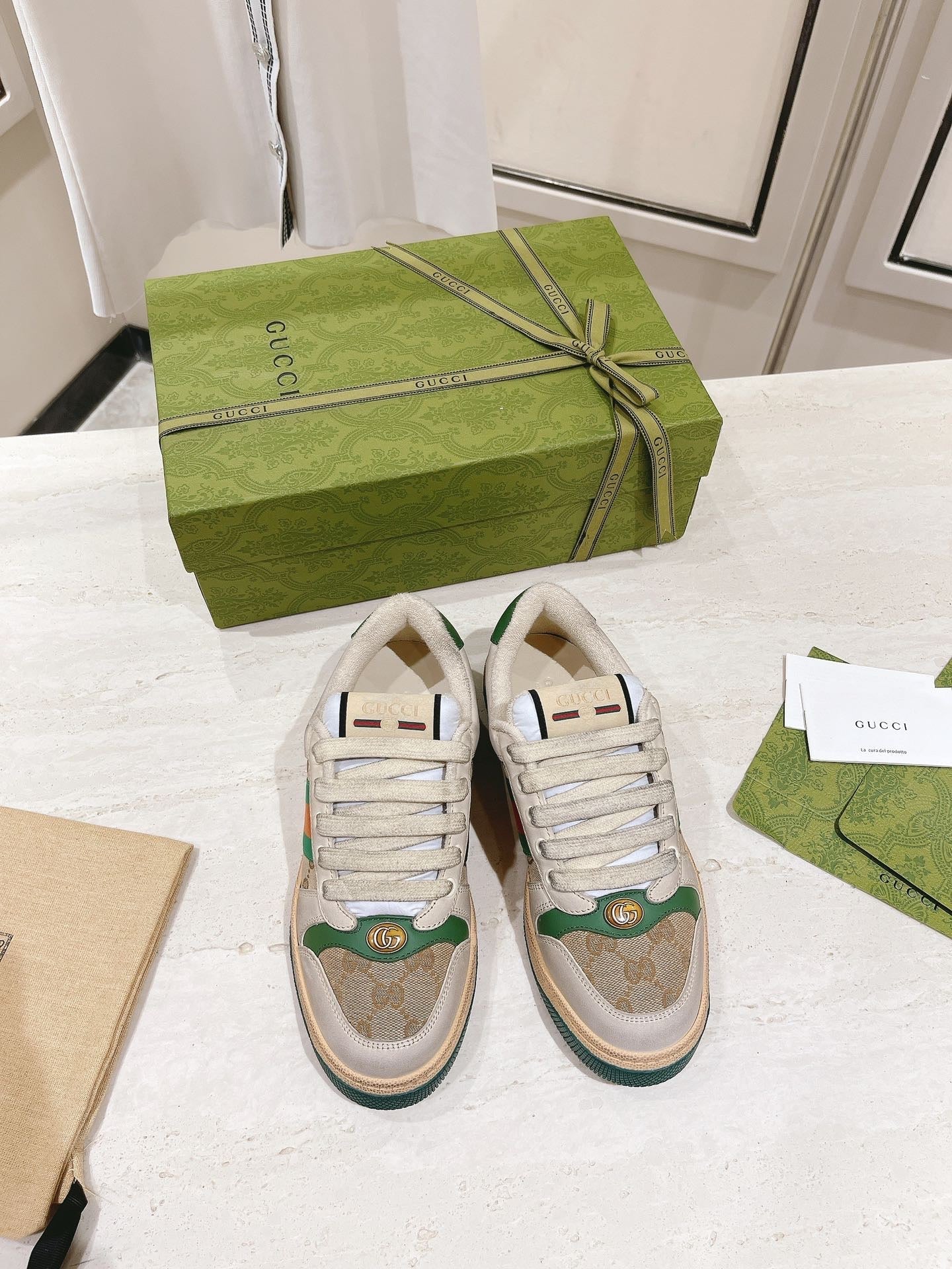 SE1101 GG Women's Screener Leather Sneaker / Size4-11