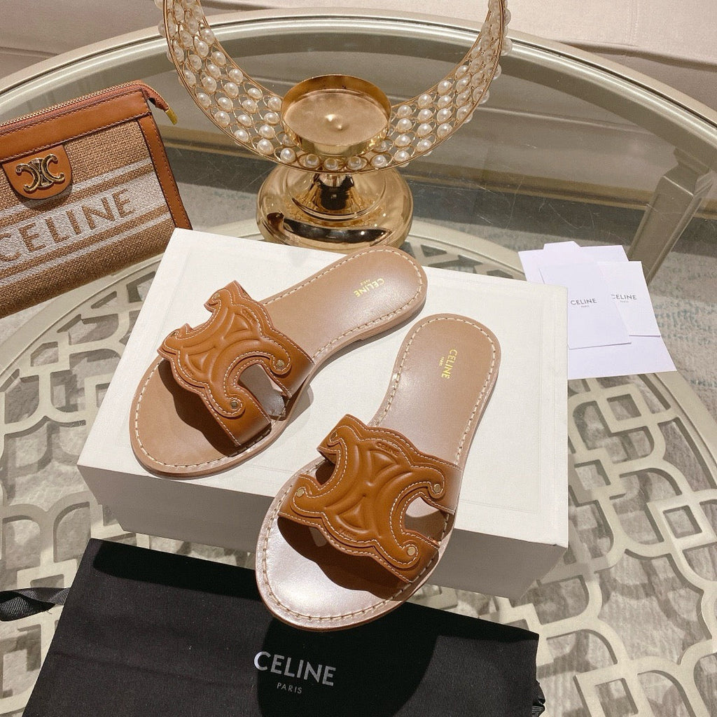SE1549 CELINE TRIOMPHE MULE in CALFSKIN / Size5-11
