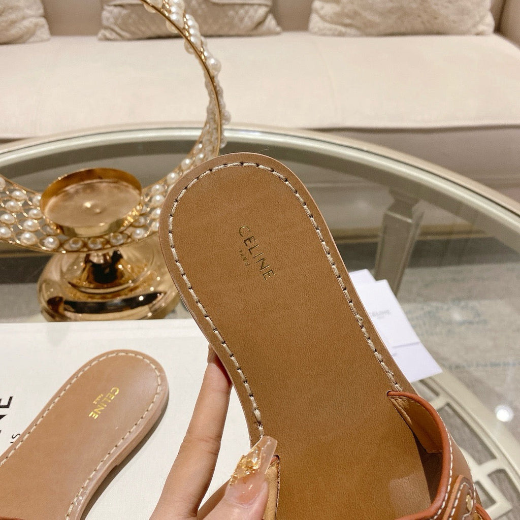SE1549 CELINE TRIOMPHE MULE in CALFSKIN / Size5-11