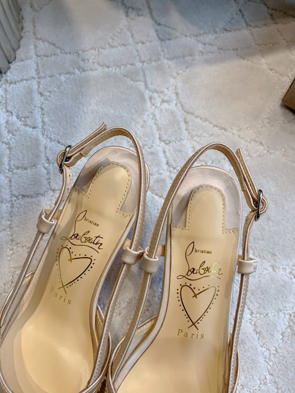 SE1696 Christian Louboutin Miss Z Sling Sparkling / Size4-12