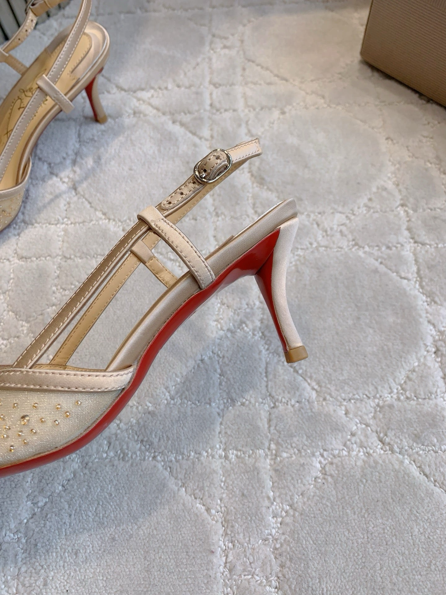 SE1696 Christian Louboutin Miss Z Sling Sparkling / Size4-12