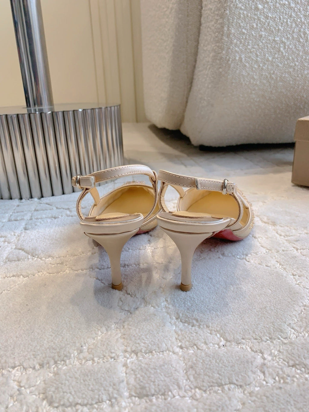 SE1696 Christian Louboutin Miss Z Sling Sparkling / Size4-12