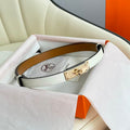 hm kelly belt 18mm white epsom leather
