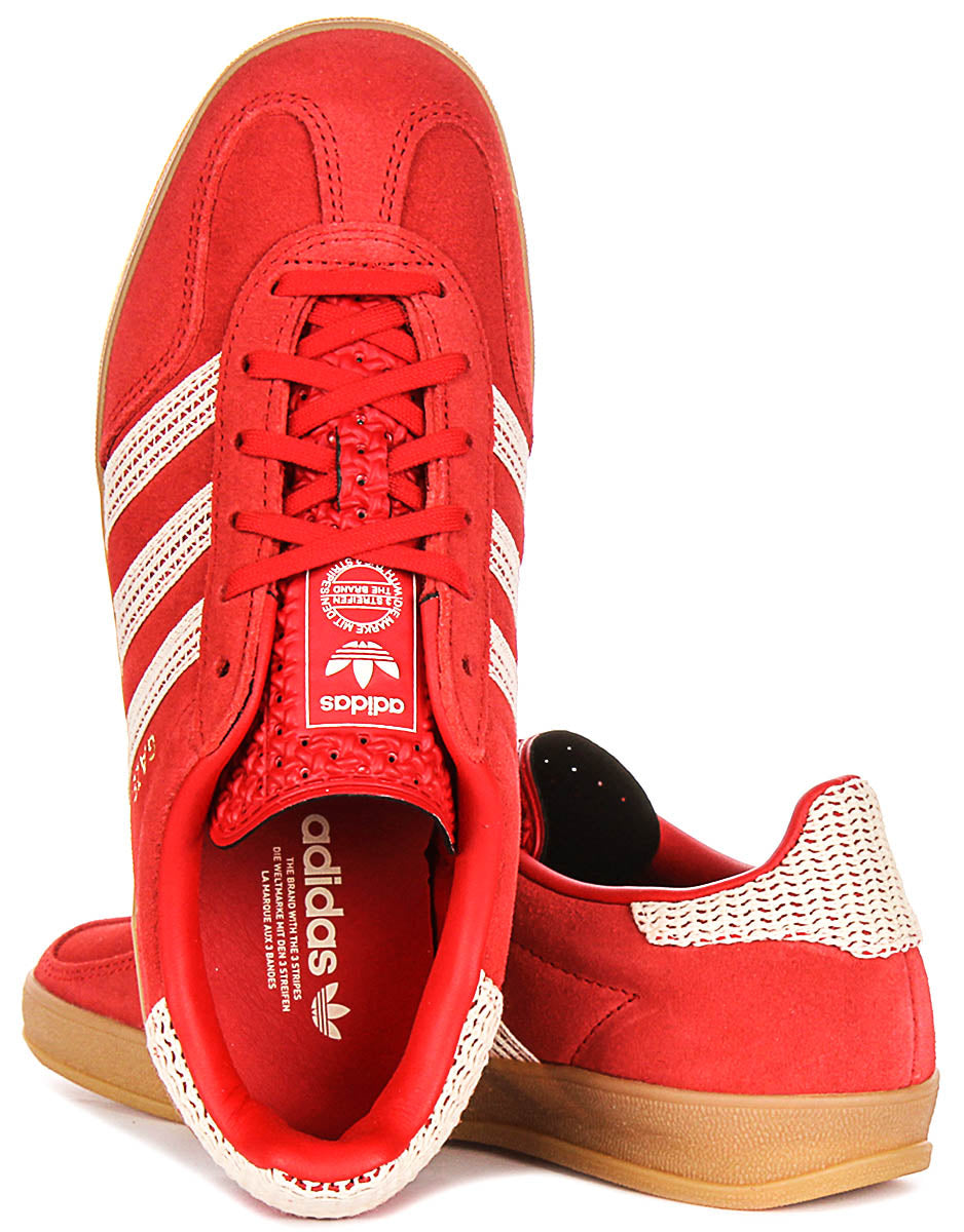 Adidas Gazelle Indoor In Red White For Women