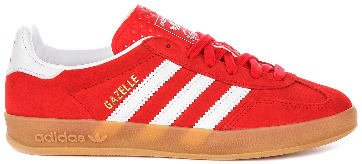 Adidas Gazelle Indoor In Red White For Youth