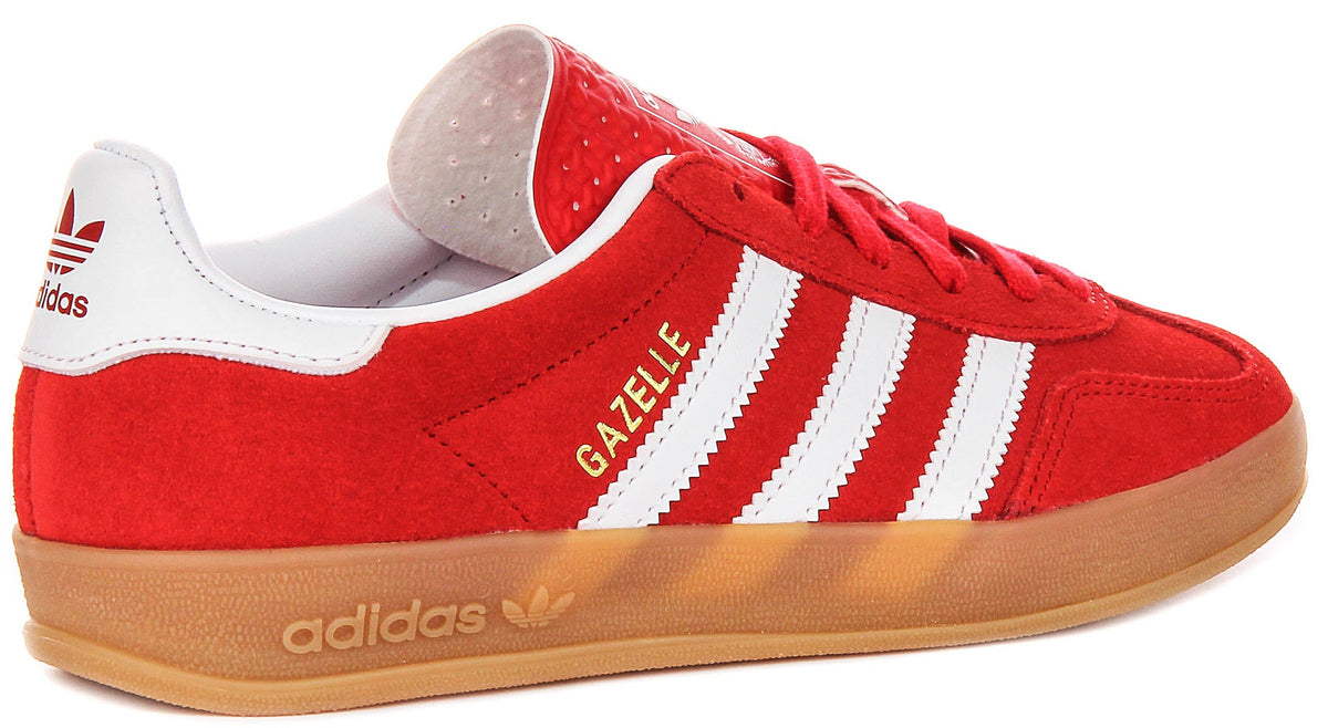 Adidas Gazelle Indoor In Red White For Youth