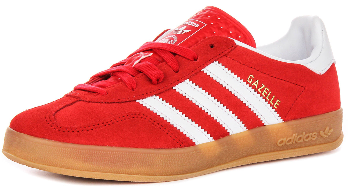 Adidas Gazelle Indoor In Red White For Youth