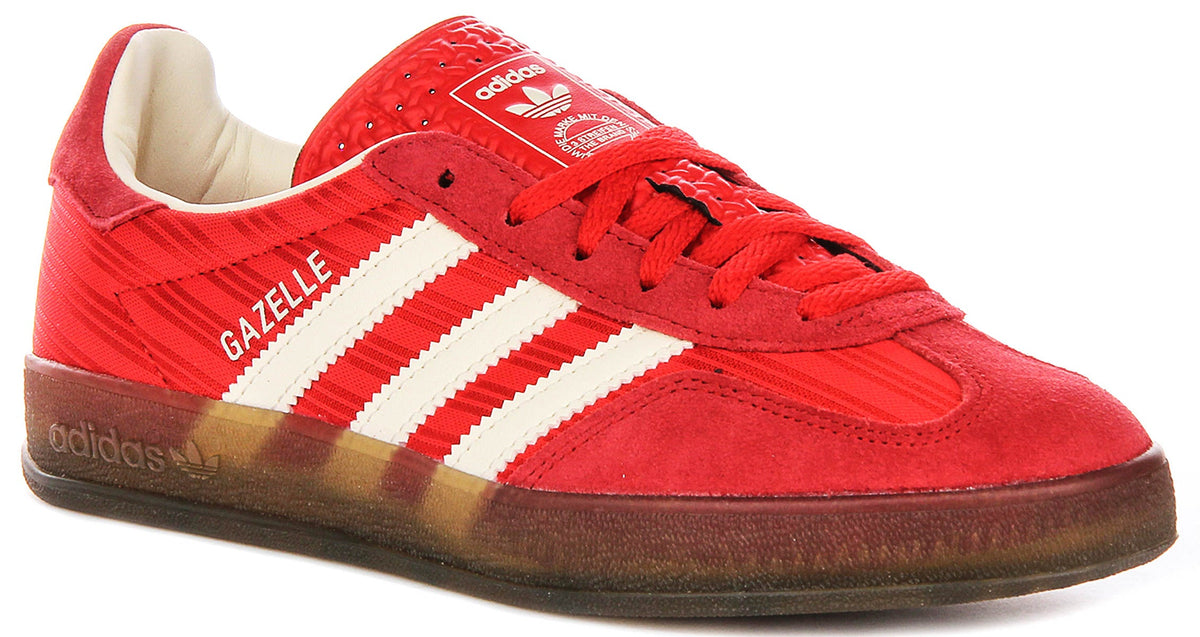Adidas Gazelle Indoor In Red White For Women