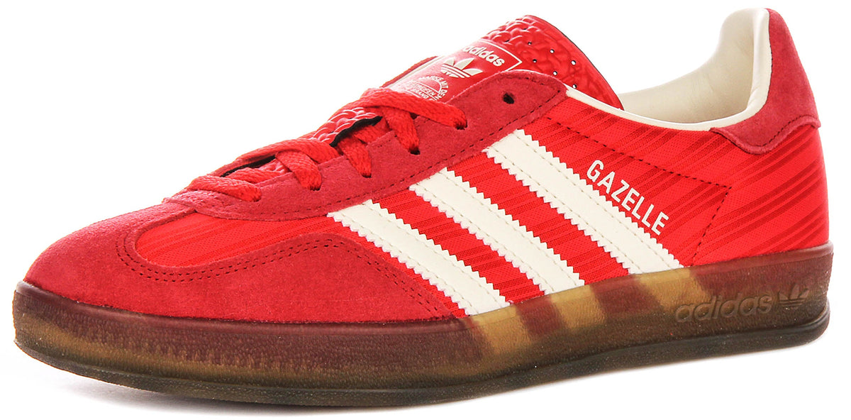 Adidas Gazelle Indoor In Red White For Women