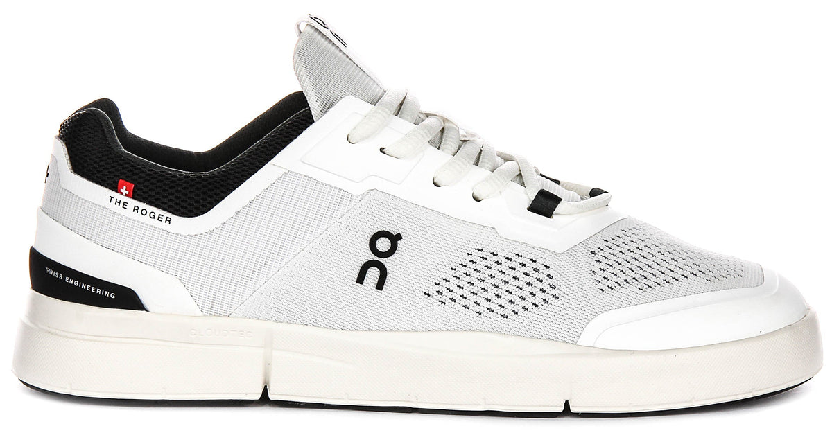 On Running The Roger Spin In White Black For Men