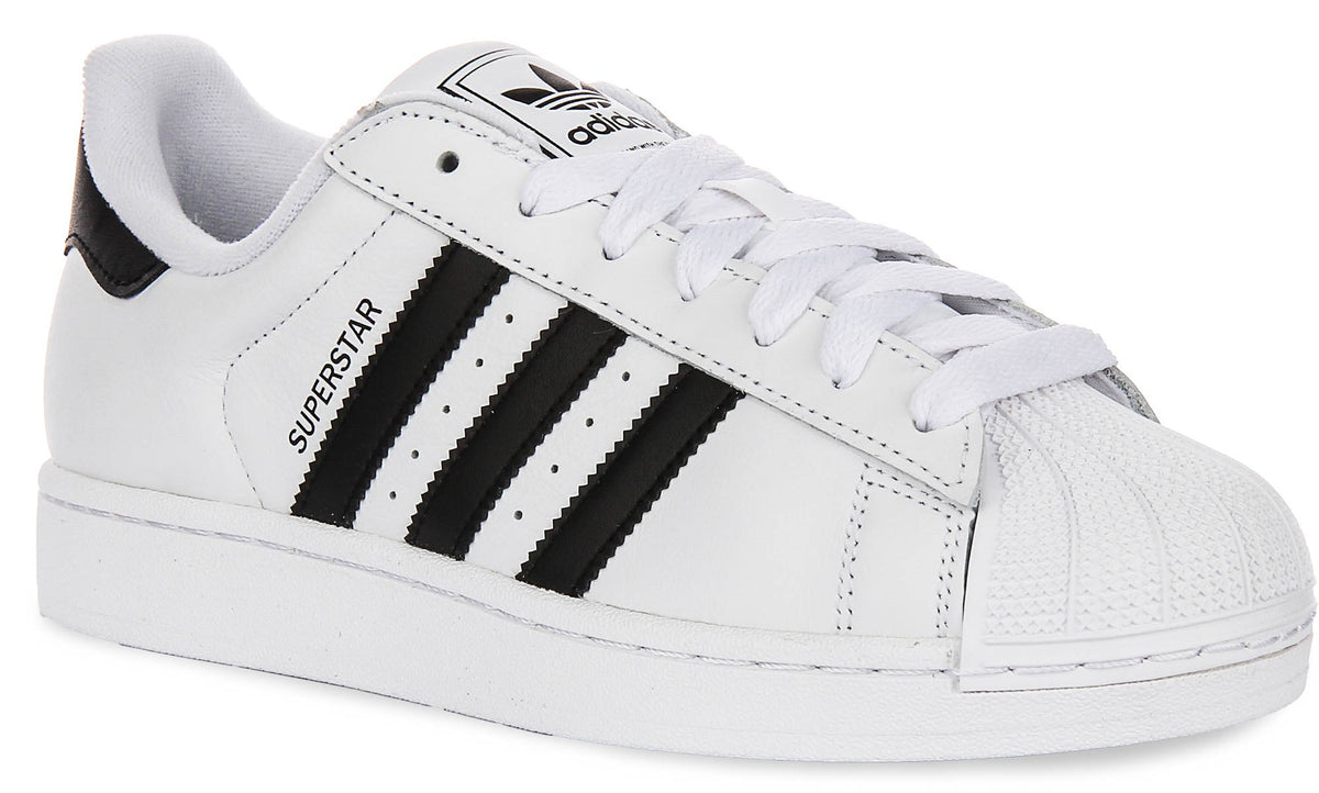 Adidas Superstar II In White Black