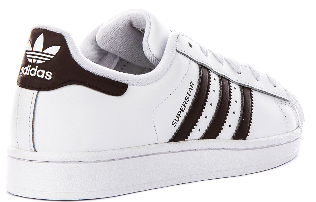 Adidas Superstar II J In White Brown For Youth