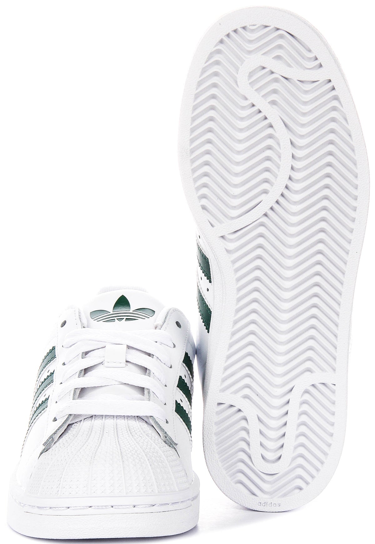 Adidas Superstar II J In White Green For Youth