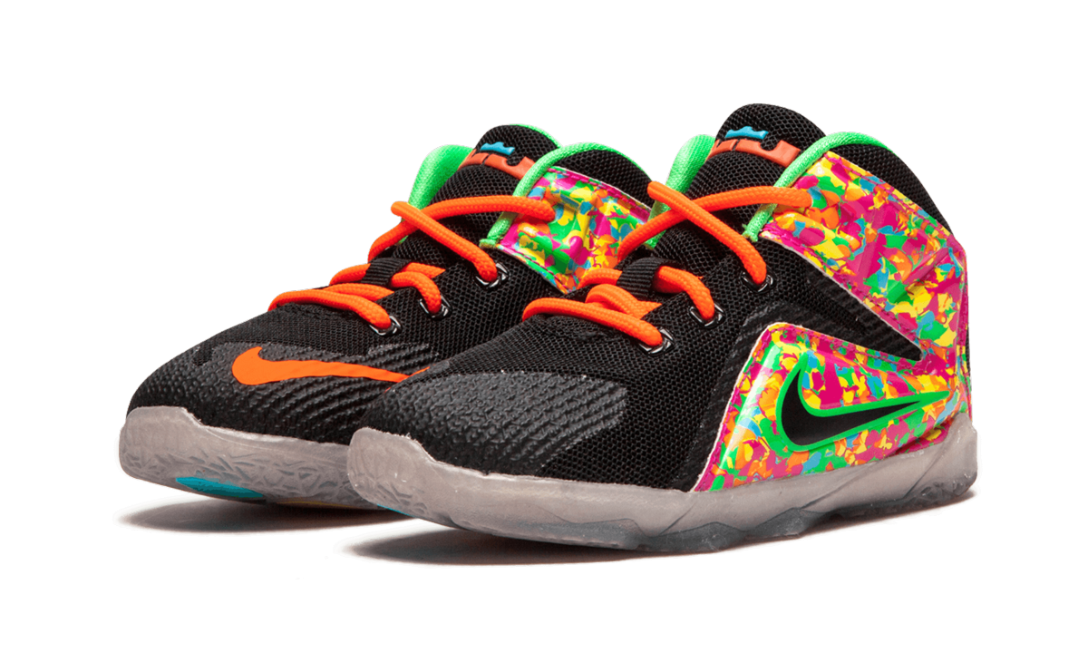Lebron 12 (TD) "BLACK/BLACK-MULTI-COLOR" 685185 008