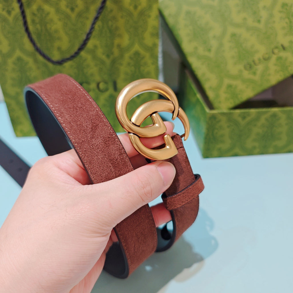 GG Marmont Belt 3cm Suede Leather GHW 212490
