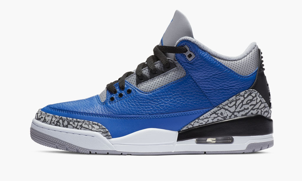 Air Jordan 3 Retro Blue Cement Sneakers - Cushioned Stride