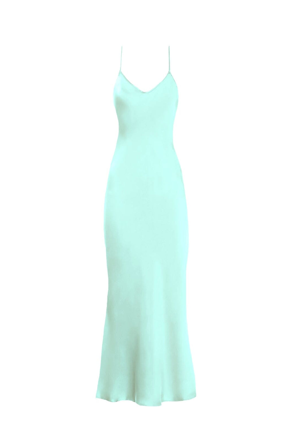 90s V Silk Slip - Sea Green