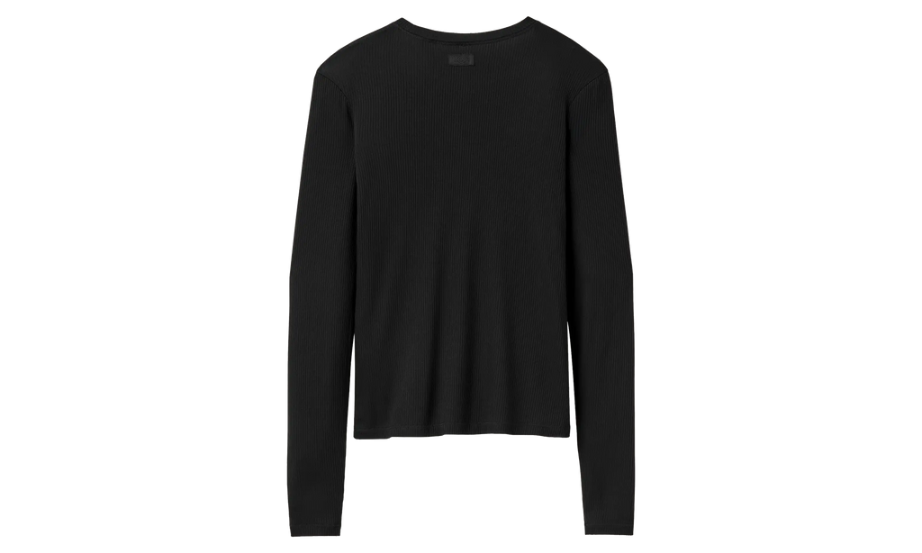 Aidelene Long Sleeve Rib Tee WMNS "Black" 1182412 BLK