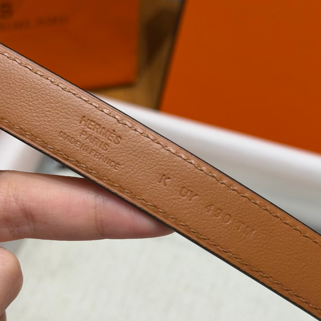 HM Chaine d'Ancre Belt 1.8cm Black Calfskin 212428