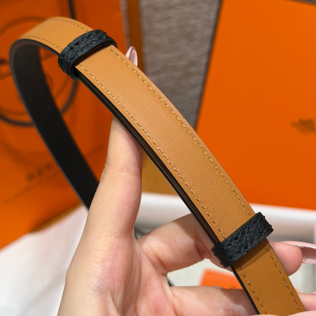 HM Chaine d'Ancre Belt 1.8cm Black Epsom Calfskin 212424
