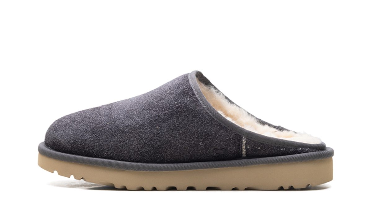 Classic Slip-On Shaggy Suede Slipper "Dark Grey" 1153104 DGRY