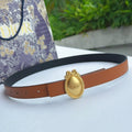 CD Médaillon Belt 2.5cm Grained Leather 210921