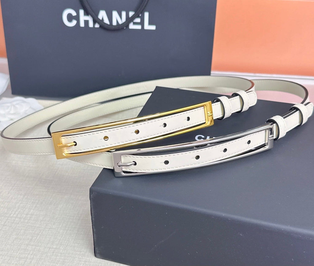 CC Métiers d’art 2026 1.5cm White Belt Leather 211432
