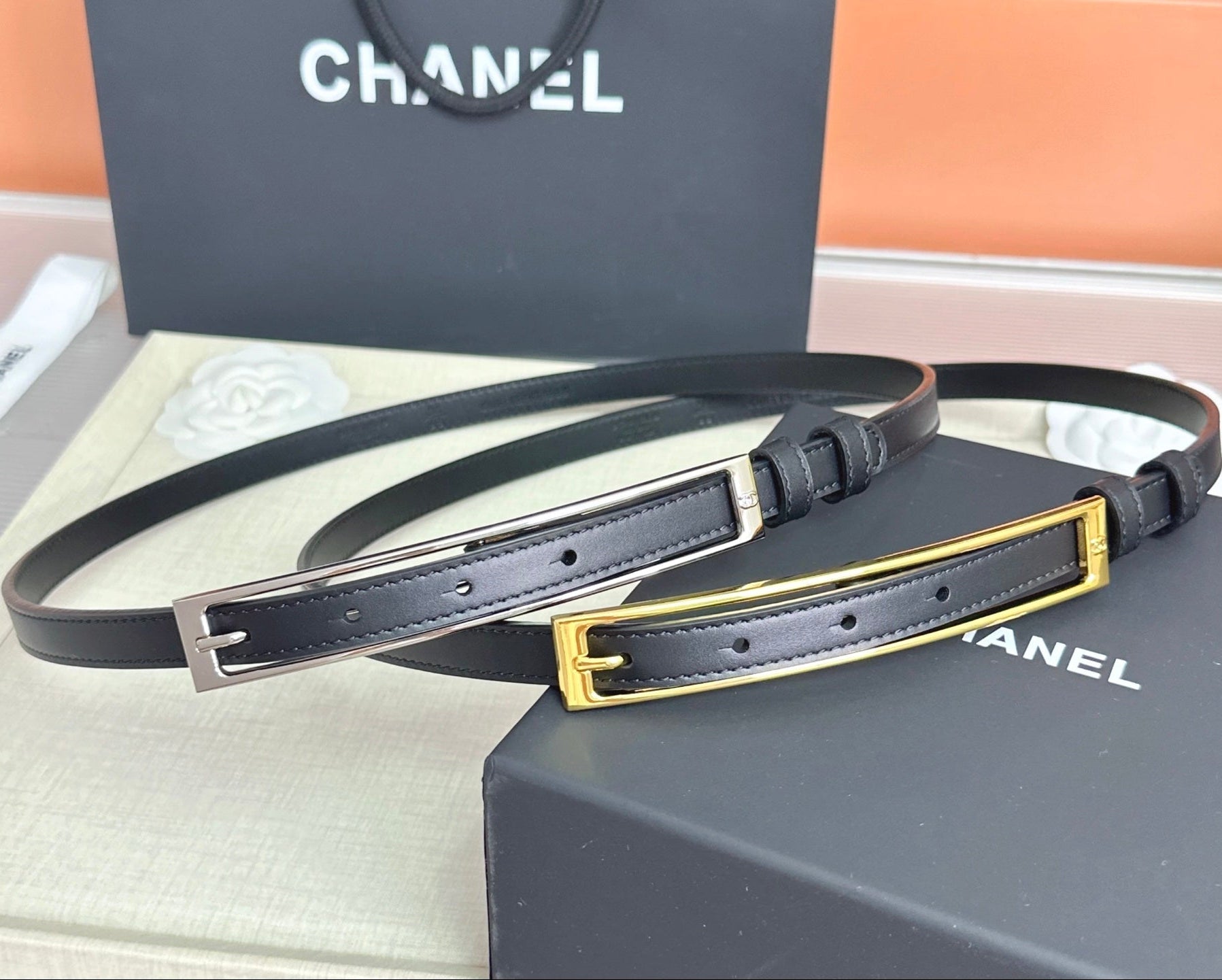 CC Métiers d’art 2026 1.5cm Black Belt Leather 211433