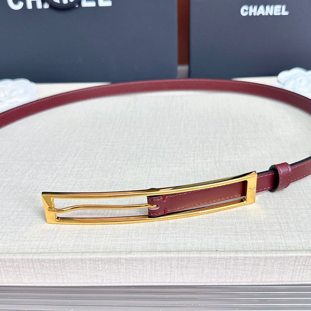 CC Métiers d’art 2026 1.5cm Burgundy Belt Leather 211435
