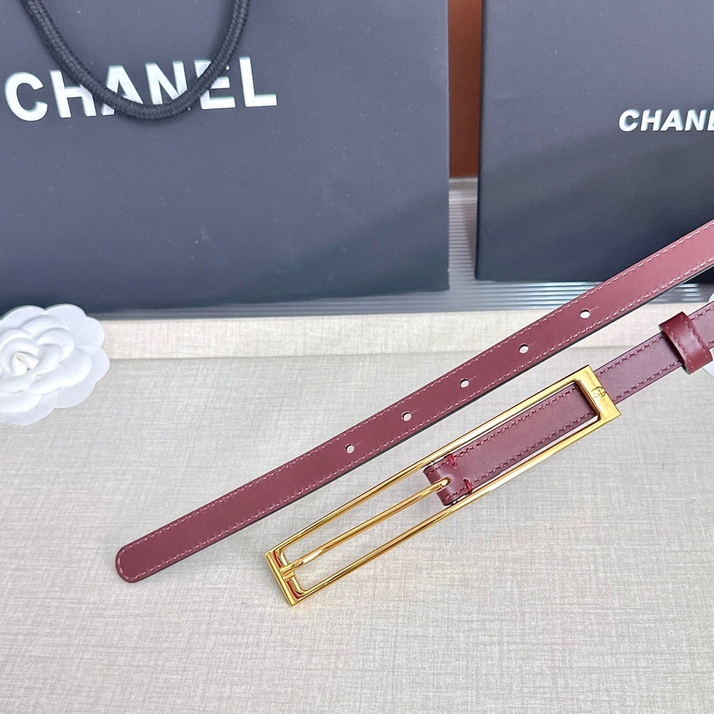 CC Métiers d’art 2026 1.5cm Burgundy Belt Leather 211435