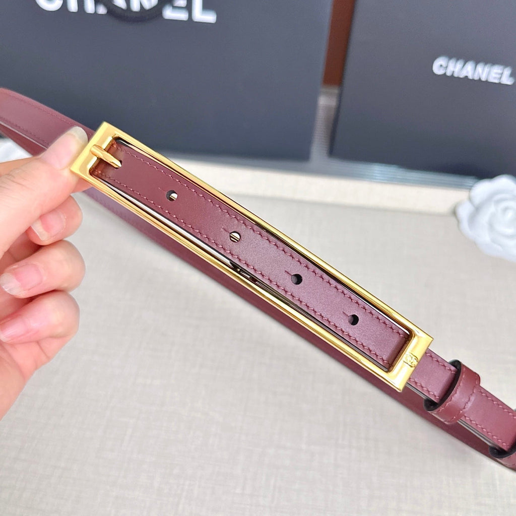 CC Métiers d’art 2026 1.5cm Burgundy Belt Leather 211435