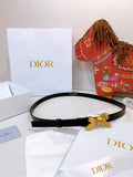 CD Diorissimo Bow Belt 1.5cm Leather 211672