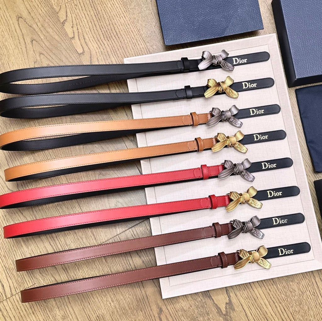 CD Diorissimo Bow Belt 2cm Leather 212526