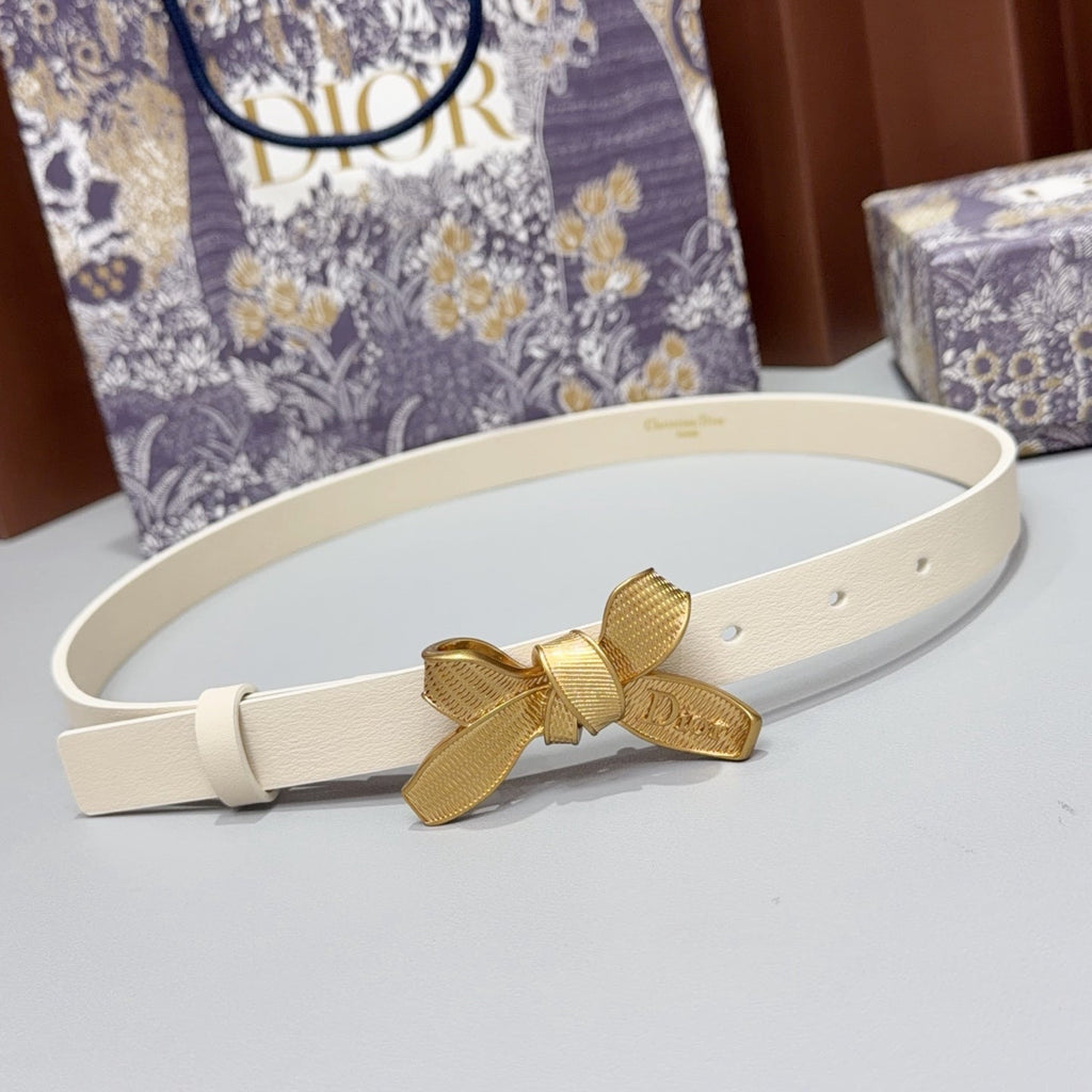CD 2026 Bow Belt 2.0cm Leather GHW 213320