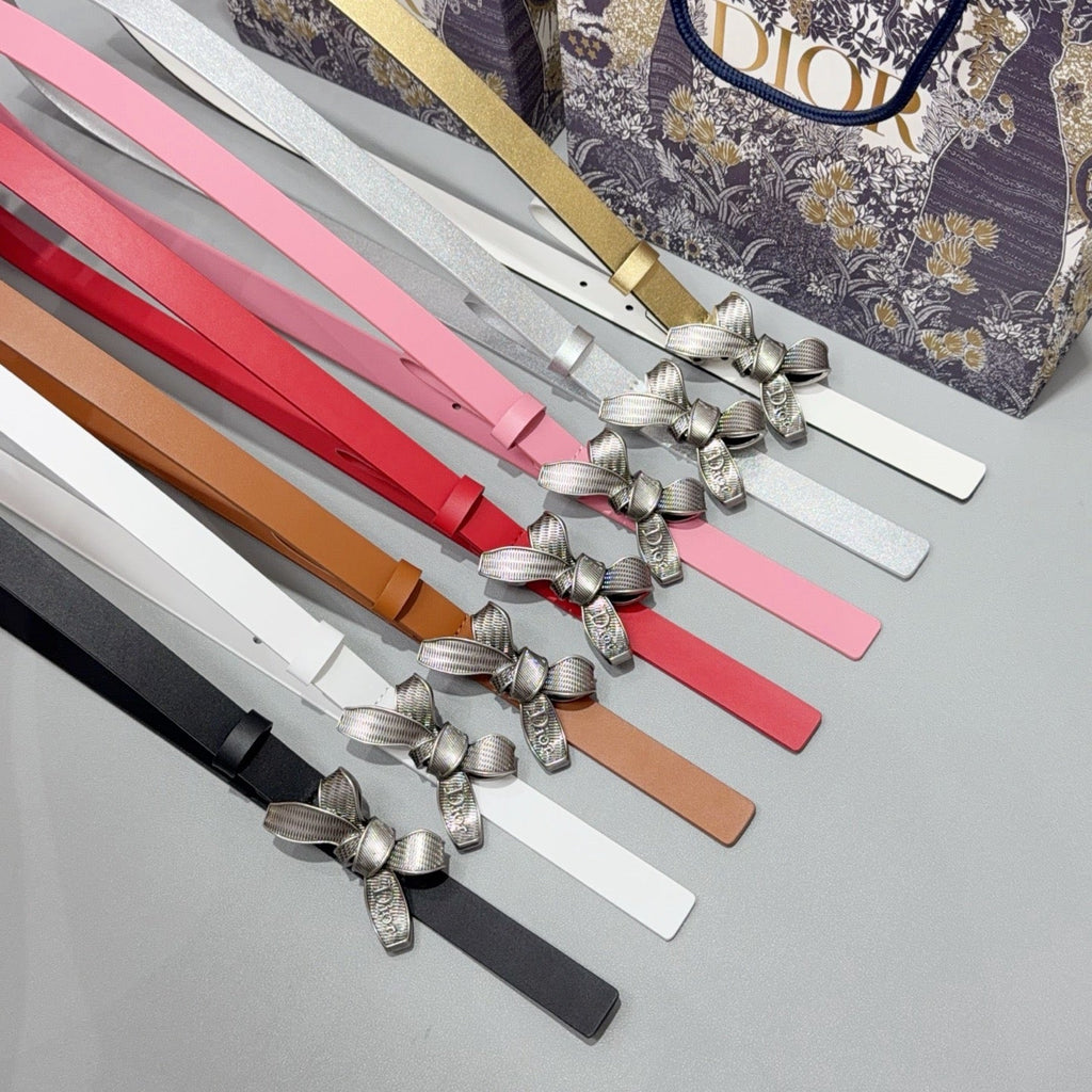 CD 2026 Bow Belt 2.0cm Leather GHW 213325