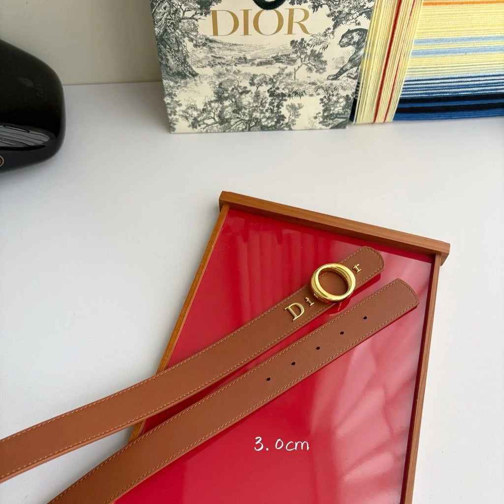 CD 2026 My Dior Belt 3.0cm Smooth Calfskin 116705