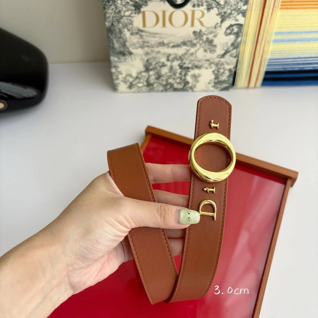 CD 2026 My Dior Belt 3.0cm Smooth Calfskin 116705