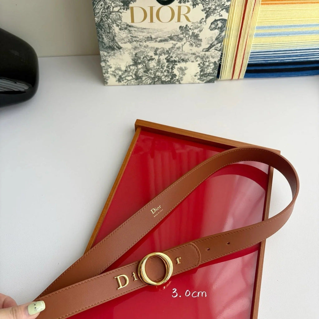 CD 2026 My Dior Belt 3.0cm Smooth Calfskin 116705