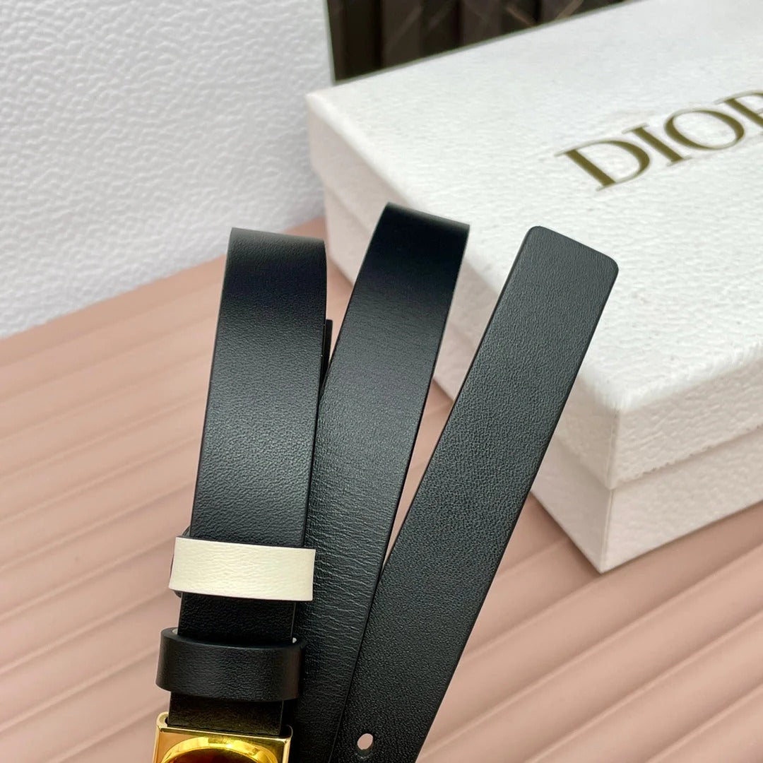CD 2026 Montaigne Reversible Belt 2cm Smooth Cowhide Leather