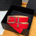 CC 3.0cm 2026 Métiers d'art Belt Red Crocodile Embossed Calfskin 209288