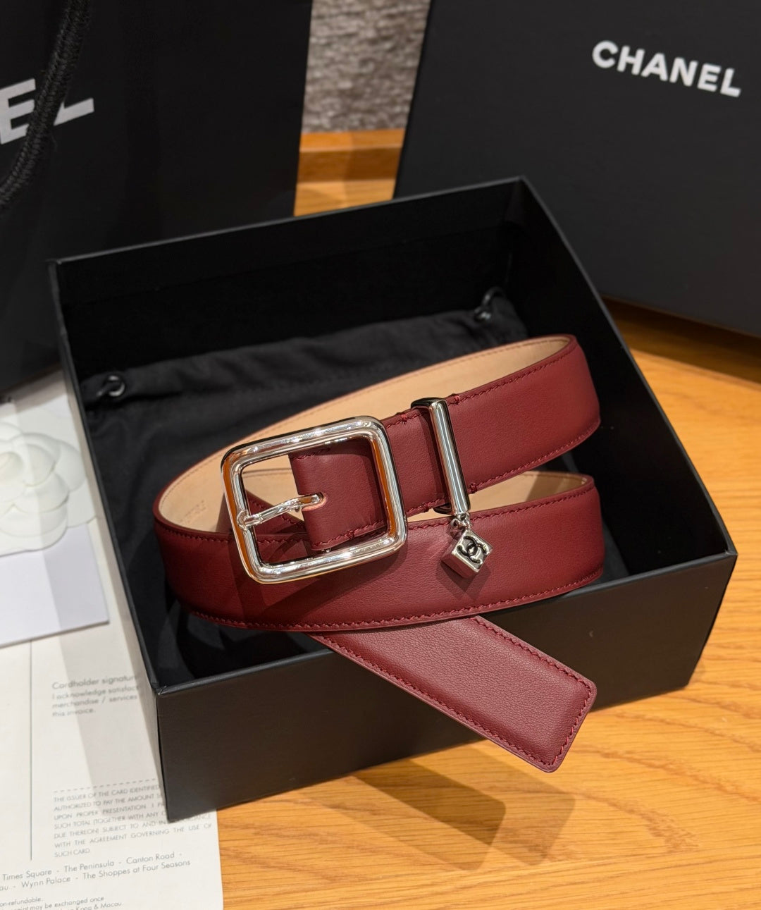 CC 3.0cm 2026 Métiers d'art Burgundy Calfskin 209282