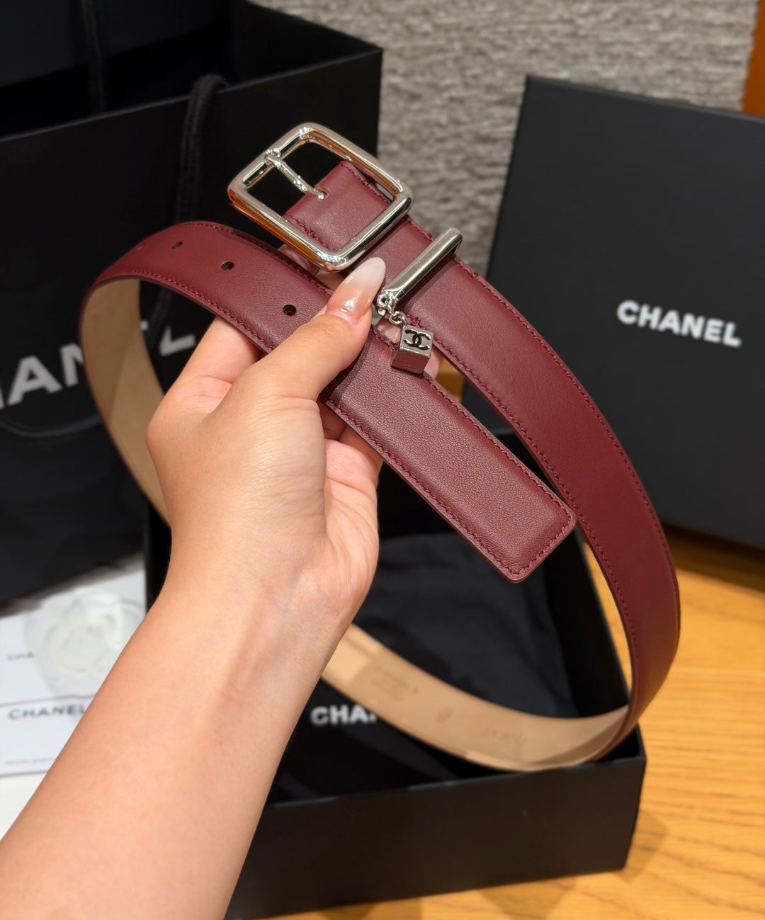 CC 3.0cm 2026 Métiers d'art Burgundy Calfskin 209282